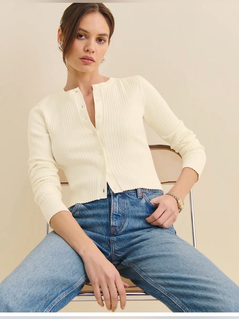Reformation Cotton Cardigan - Picture 2 of 9
